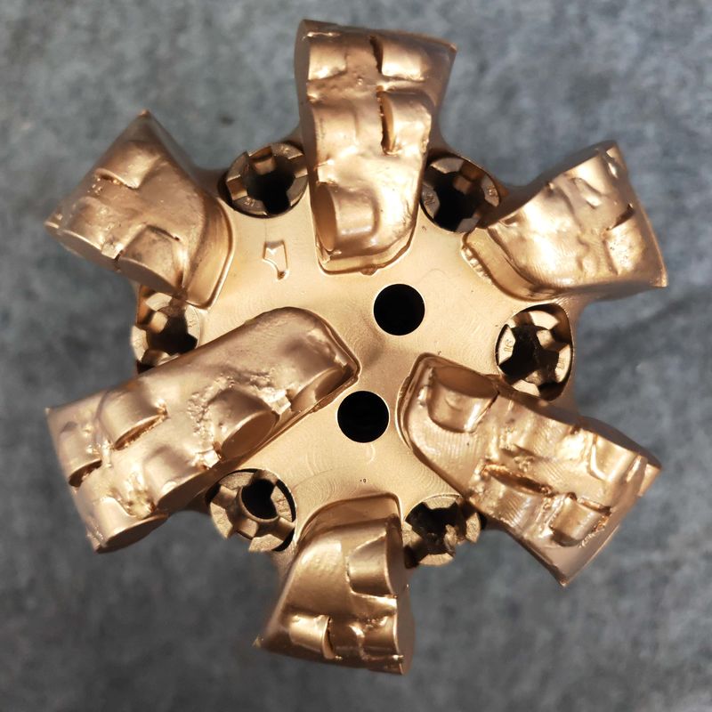 Customizable 200mm 6 blades Water Well Pdc Bits With Nozzle And Fixed Cutter Cutting Type